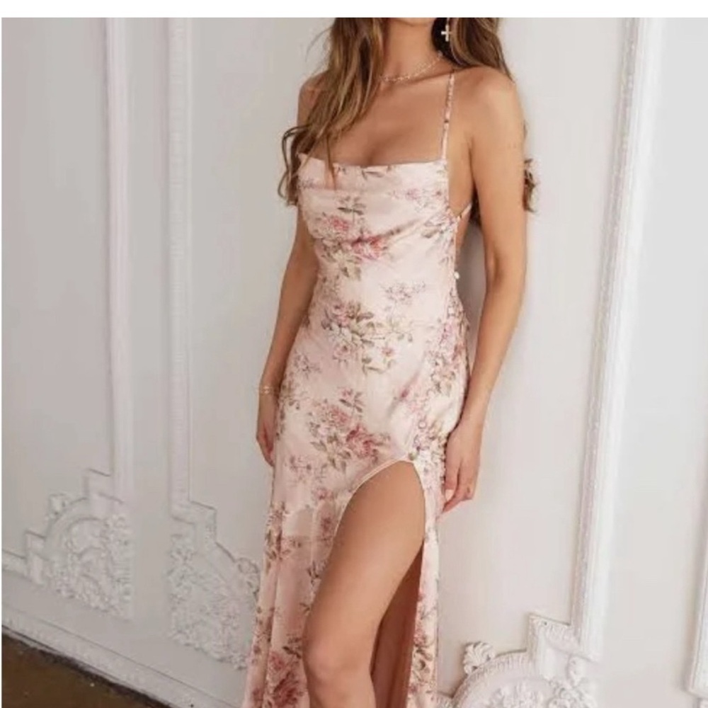 NWT V. Chapman Isla Floral Pink Maxi Dress Size 0 - Picture 2 of 8